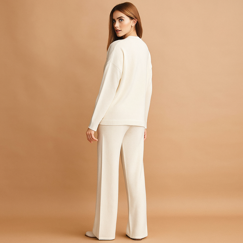 Strickpullover und weite Hose für Damen - Aveline