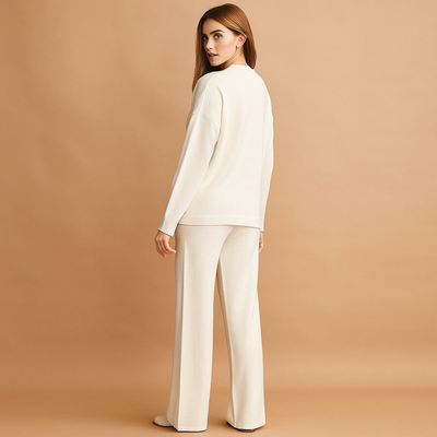 Strickpullover und weite Hose für Damen - Aveline