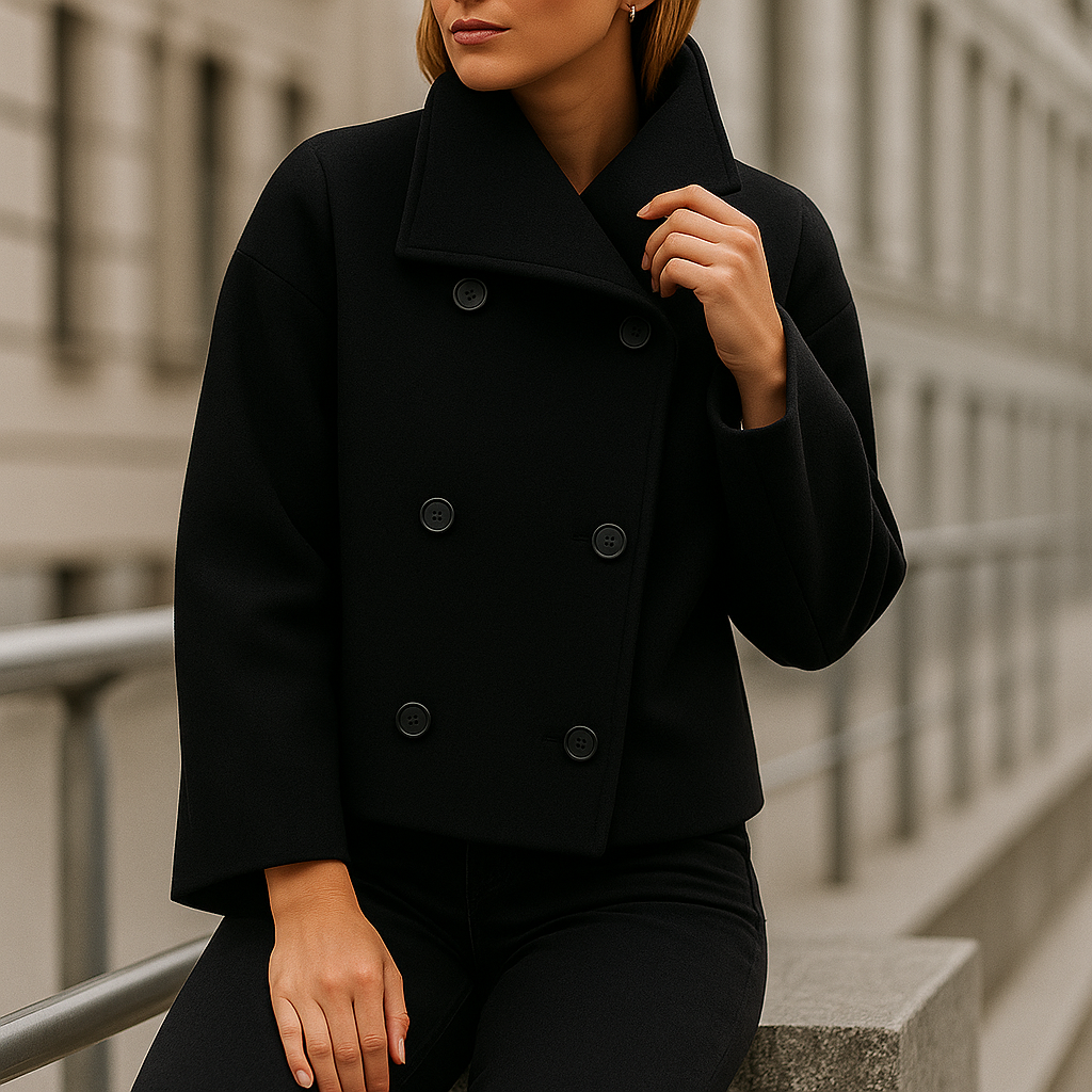 Kurze doppelreihige Damenjacke - Iranelle