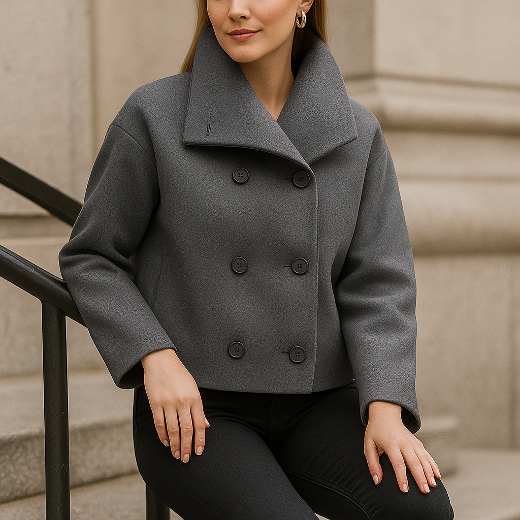 Kurze doppelreihige Damenjacke - Iranelle