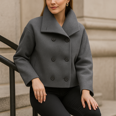 Kurze doppelreihige Damenjacke - Iranelle