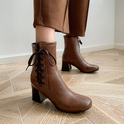 Vintage-Schnürstiefeletten - Nova