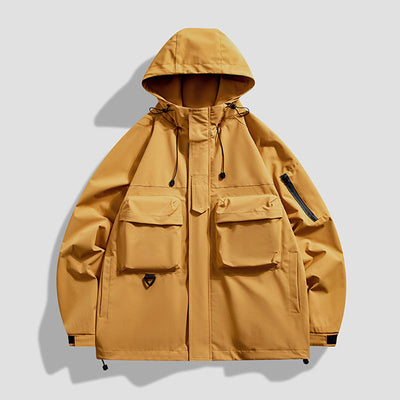 Winddichte Cargo Jacke mit Kapuze - Lukas