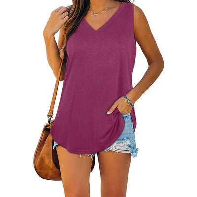 Nana - Jersey-Tanktop mit V-Ausschnitt