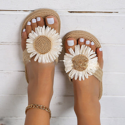 Rita - Neue flache Leinenschuhe mit Blumenmuster für Frauen