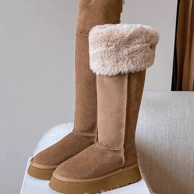 Hohe Damenstiefel mit Teddyfutter - Paulie