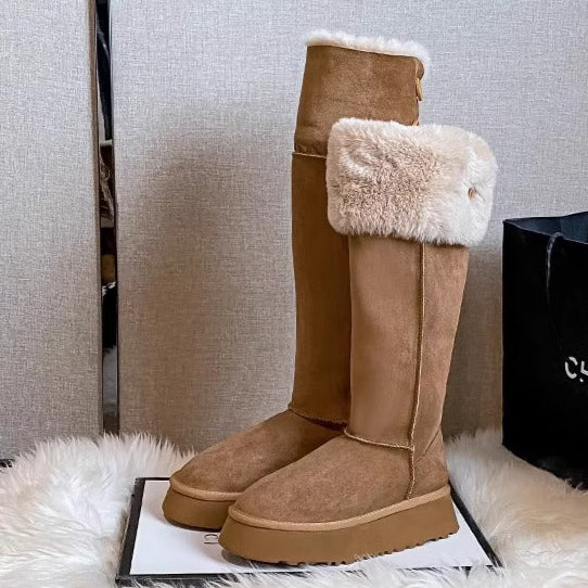 Hohe Damenstiefel mit Teddyfutter - Paulie
