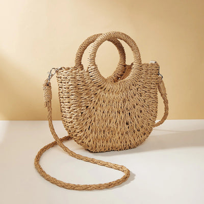 Damenhandtasche mit runden Griffen im Strandstil - Noa