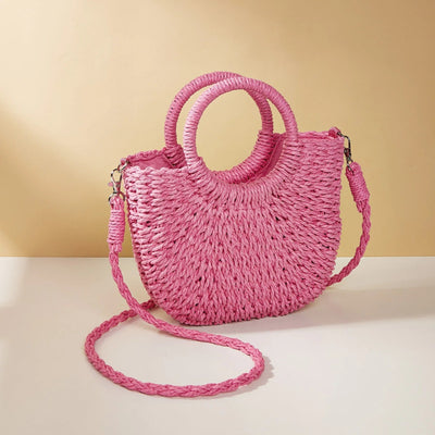 Damenhandtasche mit runden Griffen im Strandstil - Noa