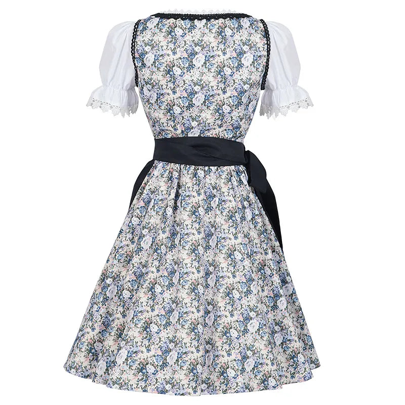 Damen Moderne Blau Oktoberfest Dirndl Kleid - Annemarie