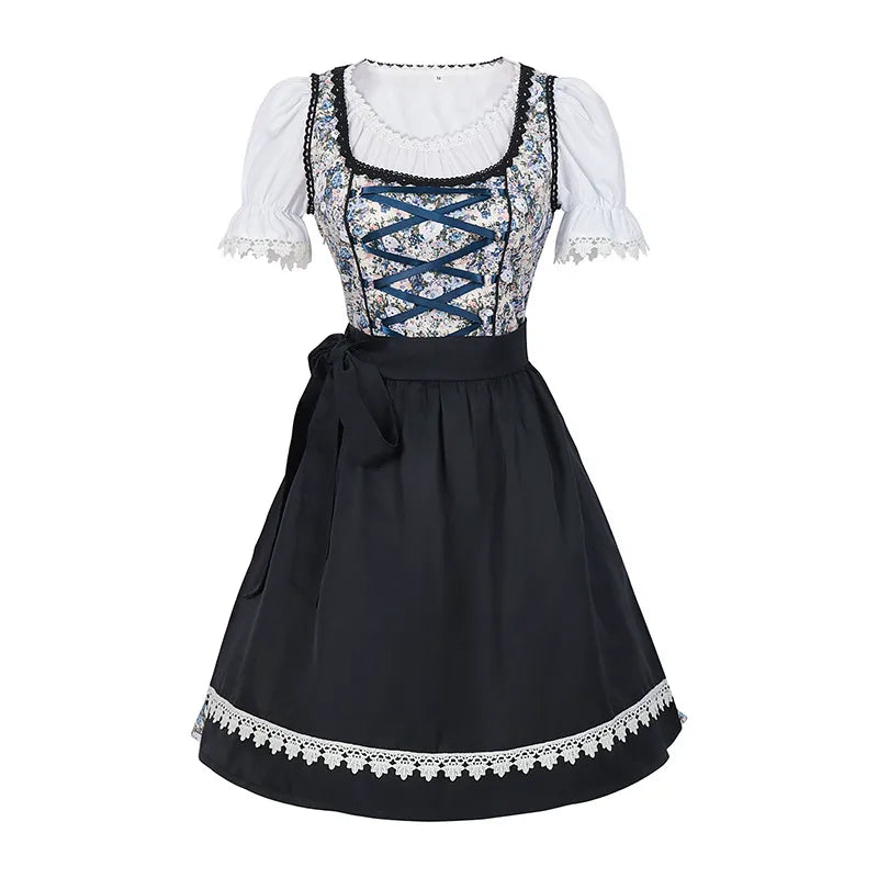 Damen Moderne Blau Oktoberfest Dirndl Kleid - Annemarie