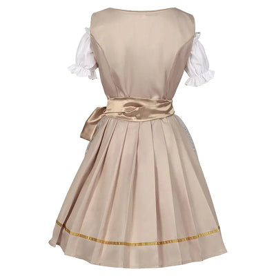 Elegantes Damen Beige Oktoberfest Dirndl Kleid - Clara