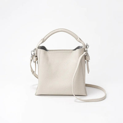 Echtes Leder Damen Eimertasche strukturiertes Design - Hellblau