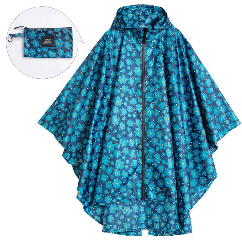 Tragbarer wasserdichter Unisex-Poncho mit Kapuze