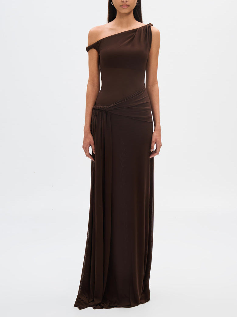 Elena - Langes Mesh-Kleid