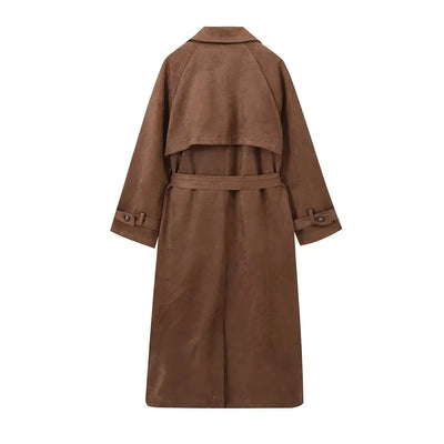 Langer Herbstmantel im Vintage-Stil - Kloe