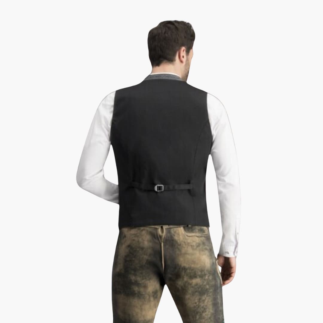 Elegante Herren Trachtenweste mit Stehkragen - Karl