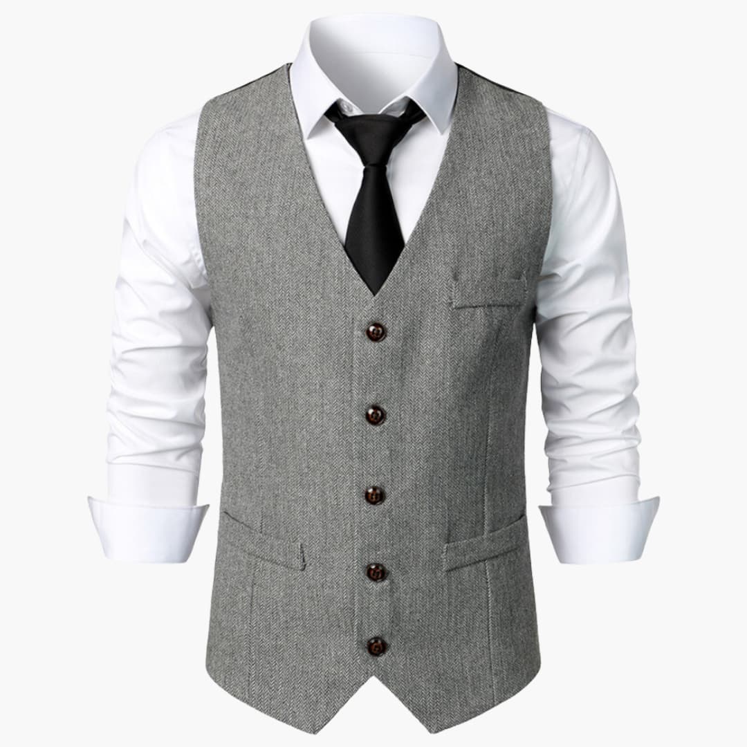 Herren Herringbone Trachtenweste - Robert