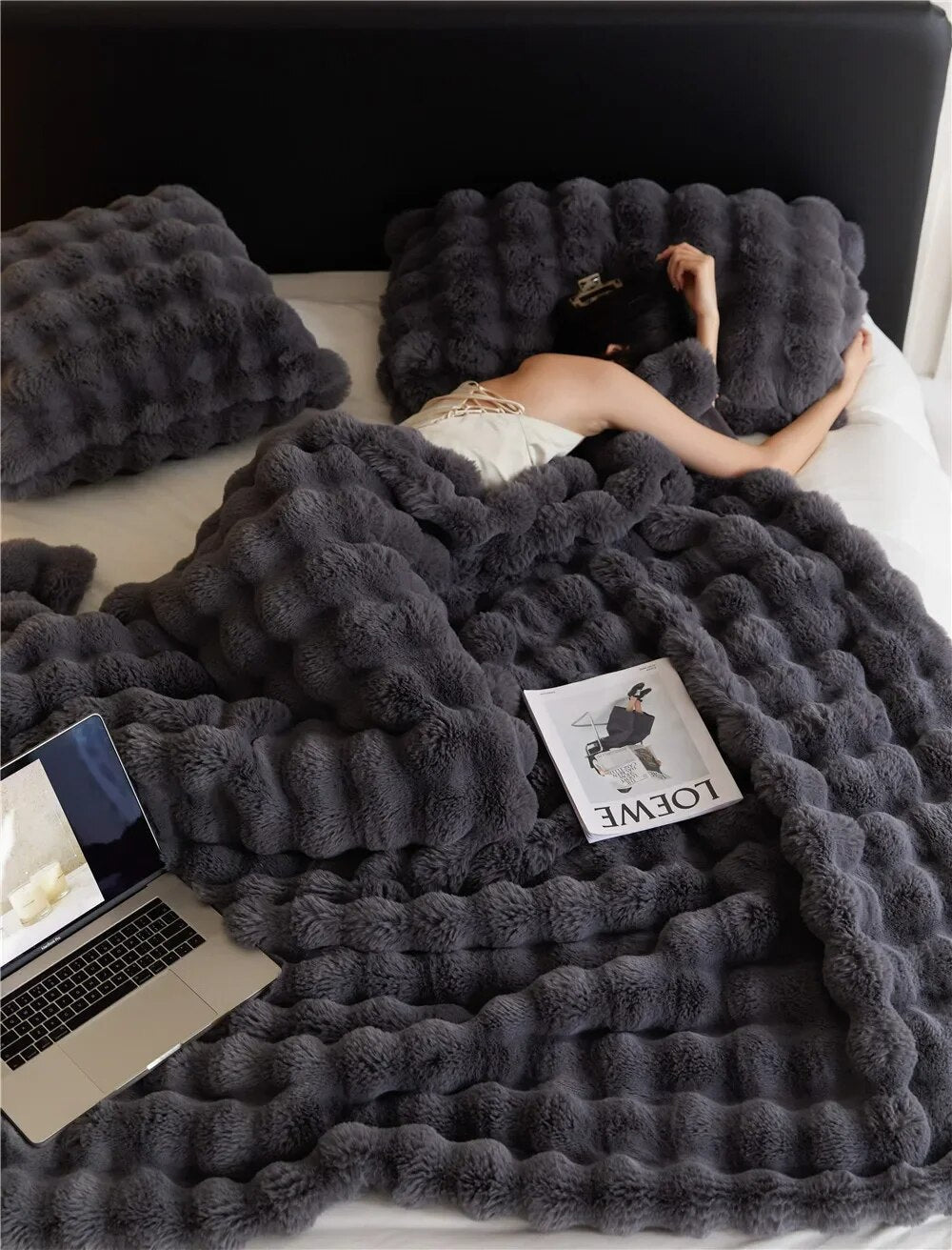 CozyHaven - Warme Plüsch-Wolldecke