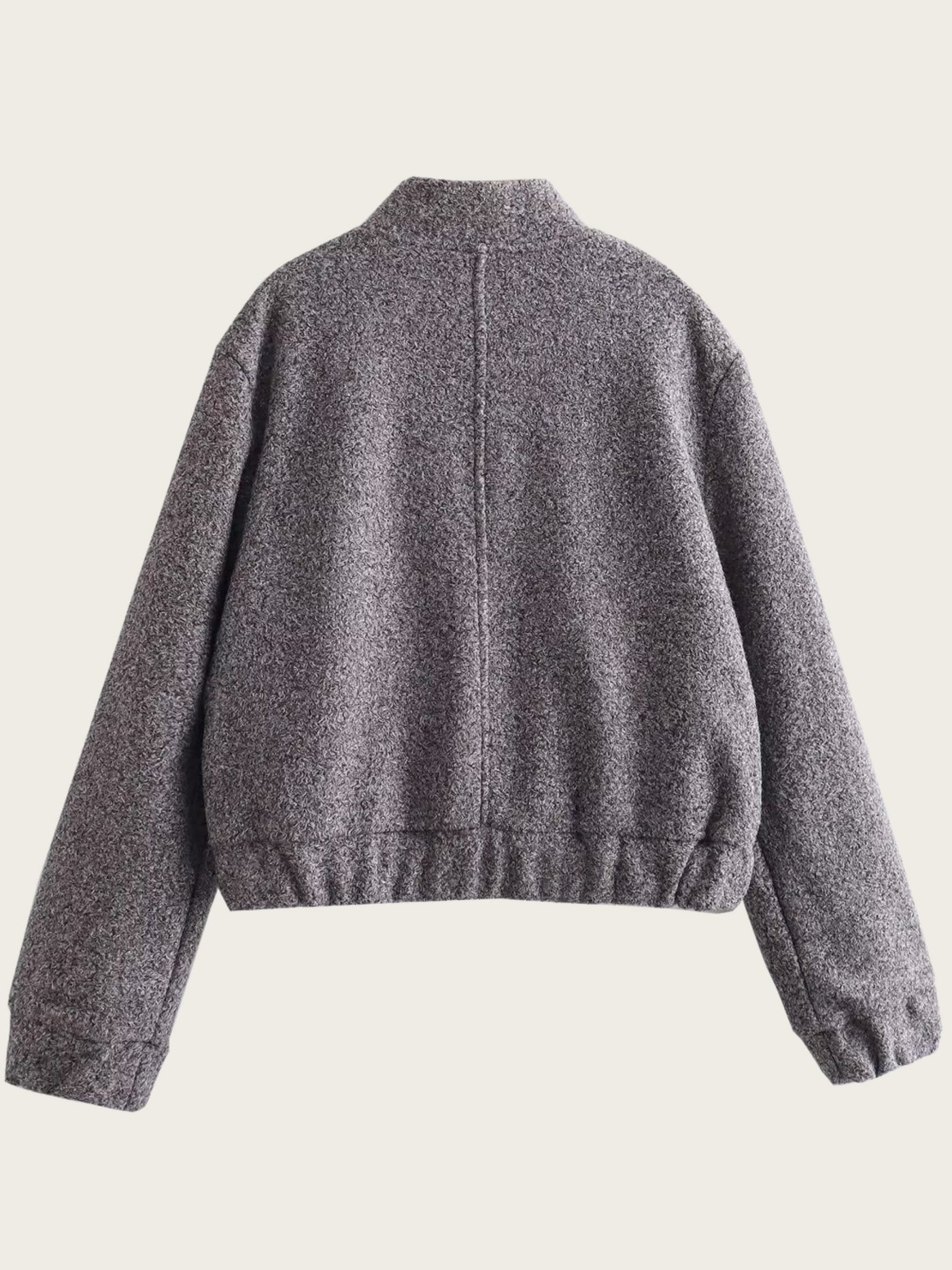 Graue kurze Wolljacke für Frauen - Mauwi