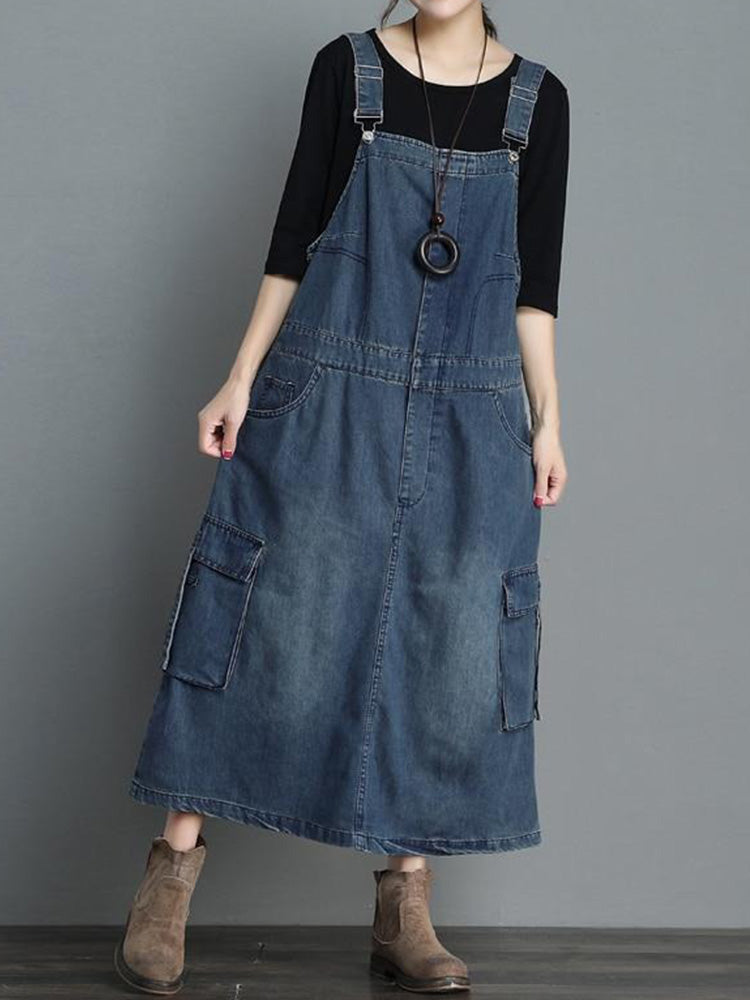 Jeans-Latzkleid mit lockerer Passform - Vici