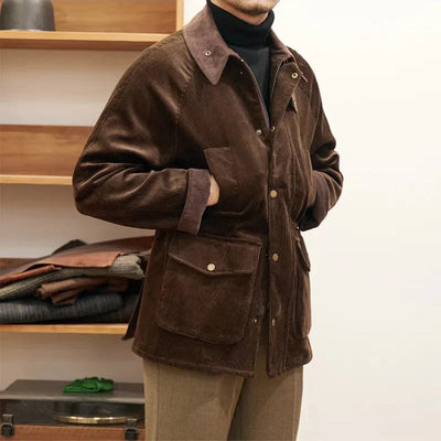Luxuriöse Cordjacke für Herren im Herbststil - Robinson