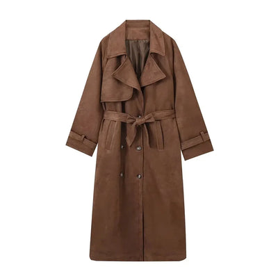 Langer Herbstmantel im Vintage-Stil - Kloe