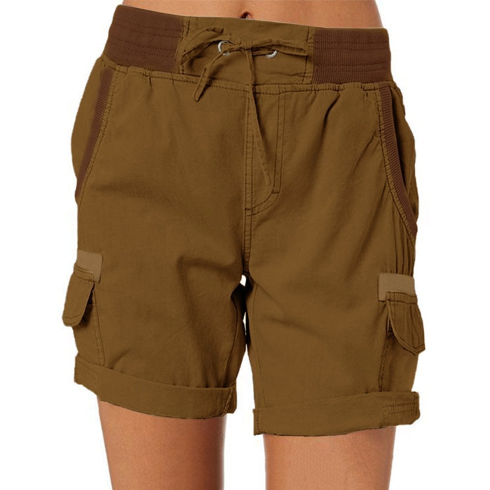 Lässige lockere Damen-Shorts mit hoher Taille