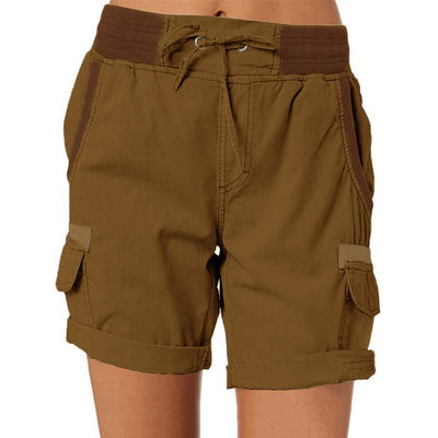 Lässige lockere Damen-Shorts mit hoher Taille