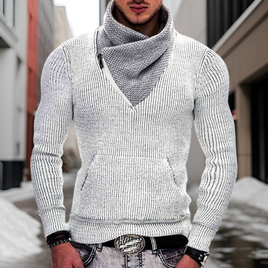 Darius - Hochwertiger Wollpullover mit Schalkragen