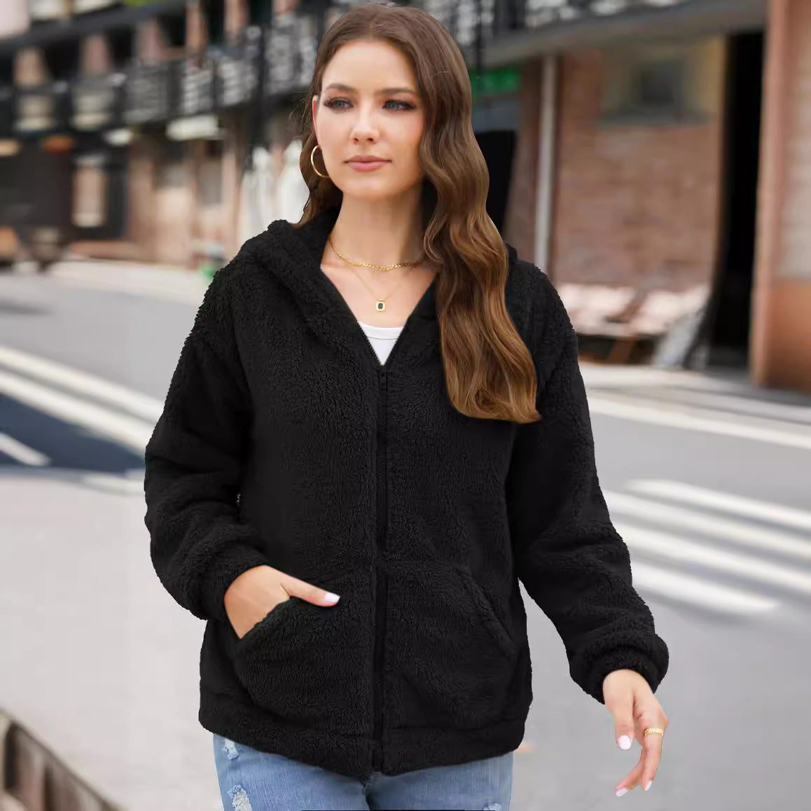 Damen-Fleecejacke mit Reißverschluss - Nayara