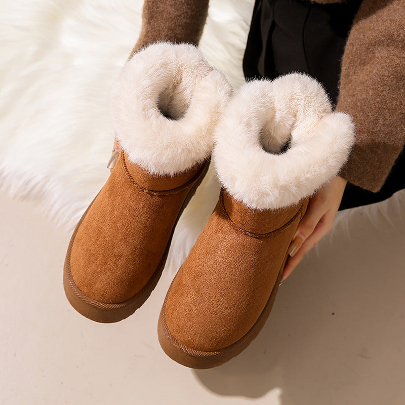 Damen-Winterstiefelette mit Schleife und Thermofutter - Bianka