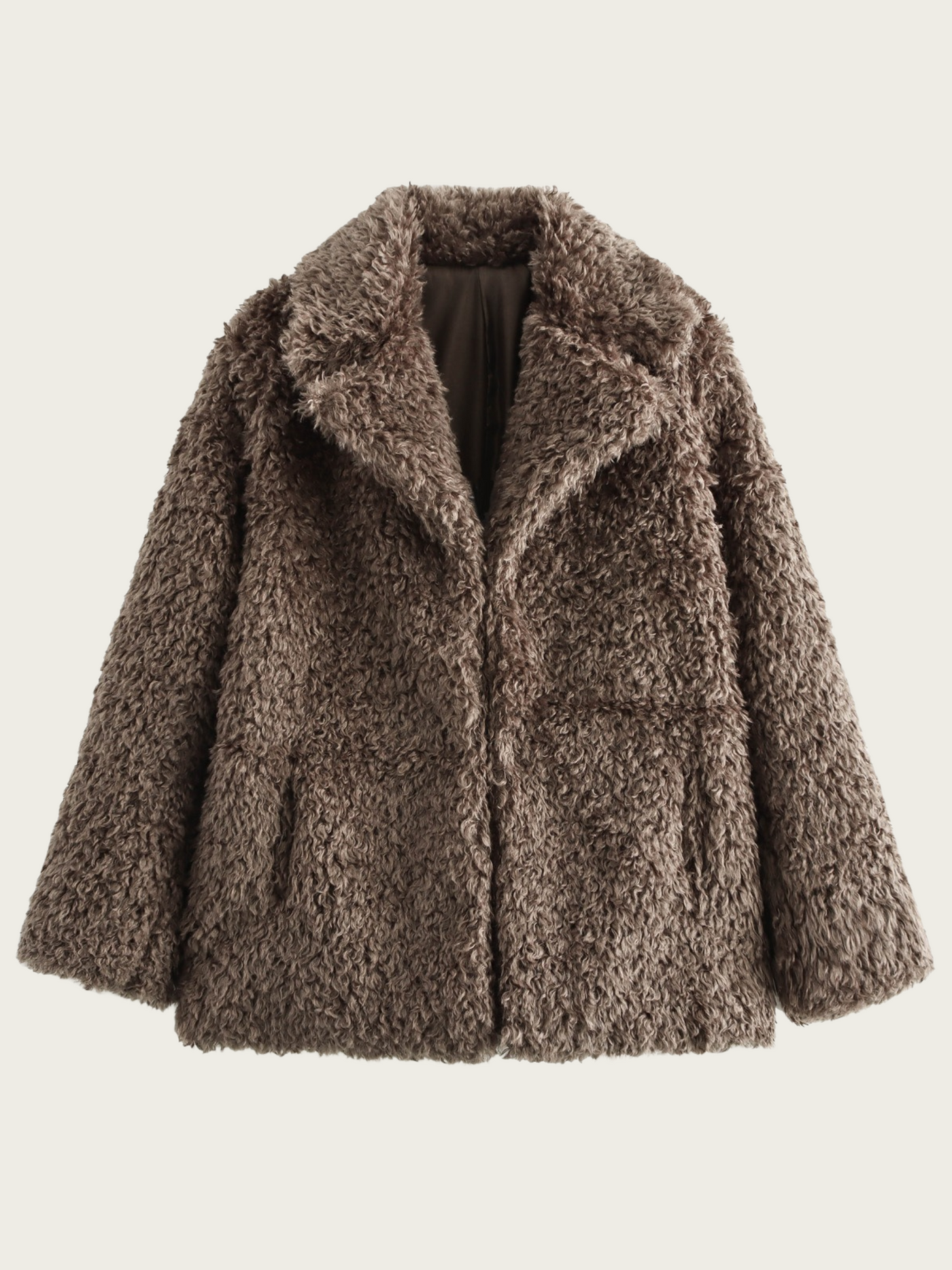 Plüschjacke für Damen mit klassischem Revers - Rosaura