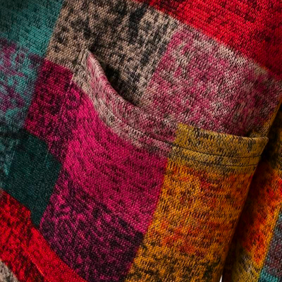 Edith - Bunte warme Strickjacke