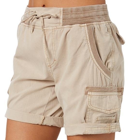 Lässige lockere Damen-Shorts mit hoher Taille