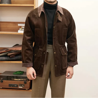 Luxuriöse Cordjacke für Herren im Herbststil - Robinson