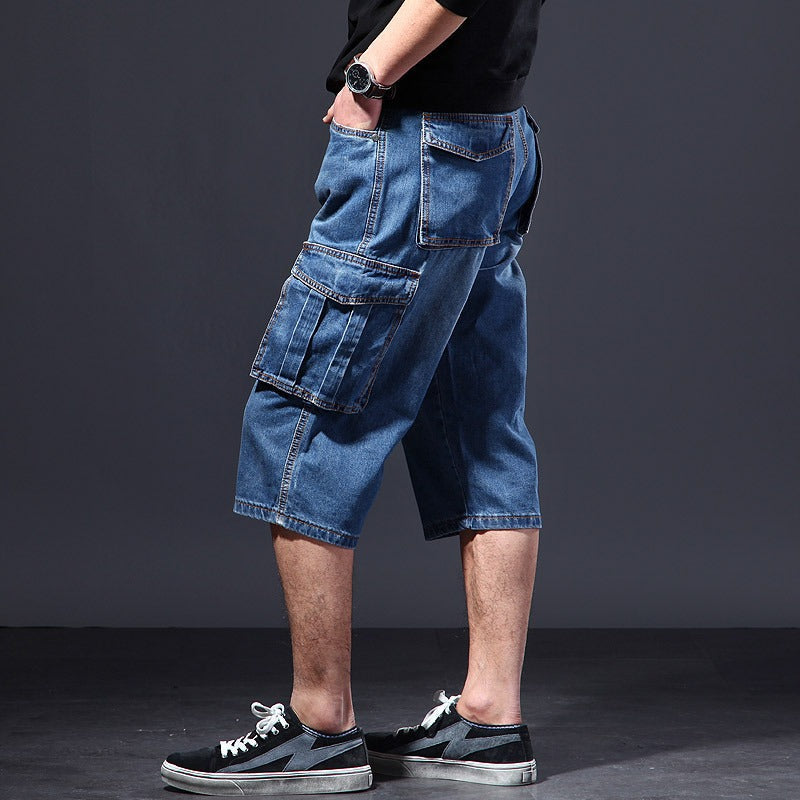 Herren-Denim-Shorts im Cargo-Stil mit mehreren Taschen - Damien