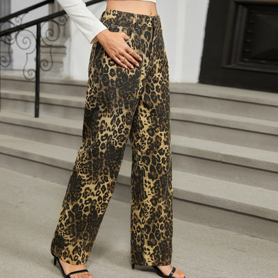 Denim-Set mit Leopardenmuster - Sylvie