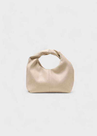 Damen Hobo Tasche runder Griff Kunstleder modernes Design - Mauve