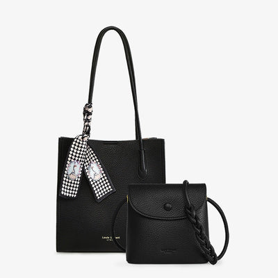Damen Shopper Tasche aus strukturiertem Lackleder mit Crossbody Tasche - Renata