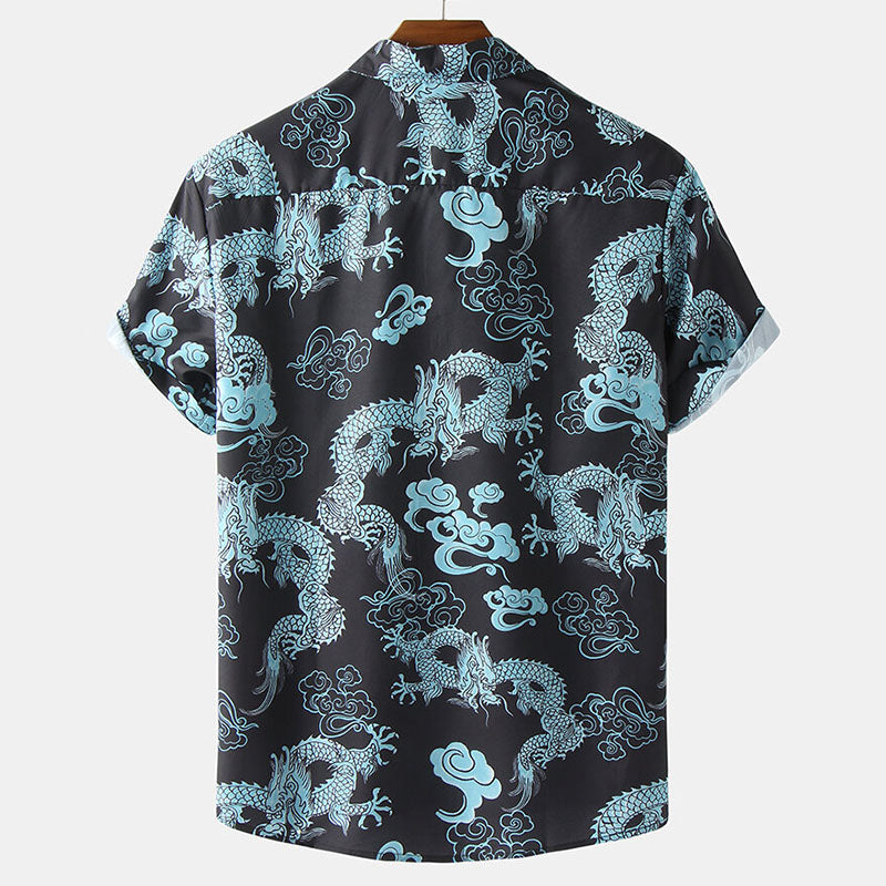 Stilvolles Herren Kurzarm Hemd mit Blumen Design