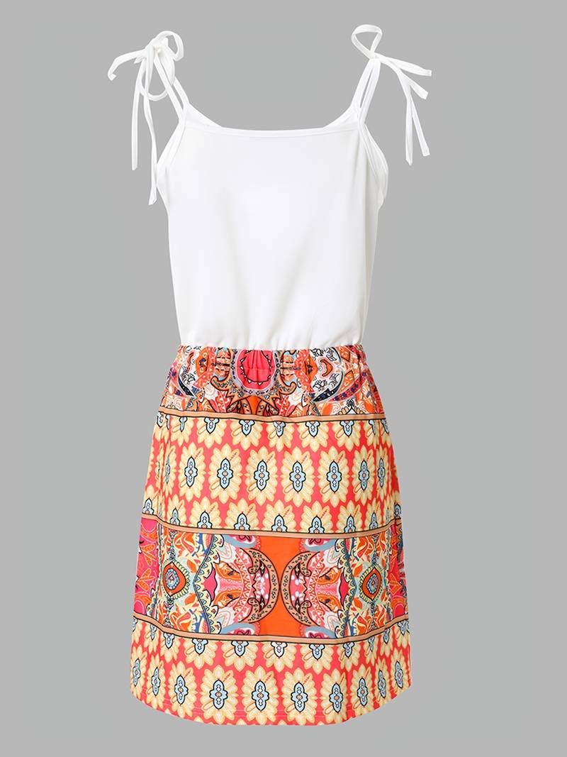 Ferne - Cami Kleid mit Blumendruck und Kordelzug