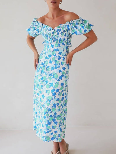 Mae - Frisches sommerliches Midikleid mit Blumenmuster