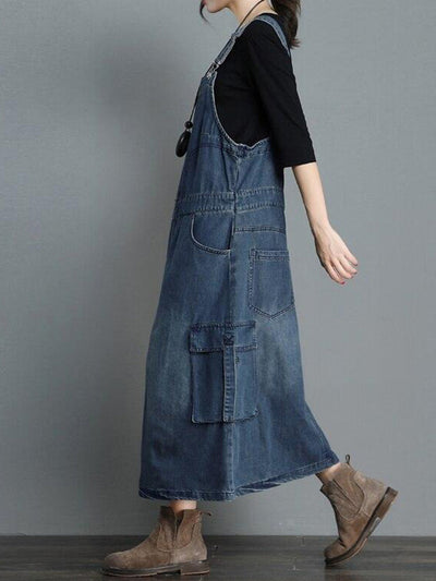 Jeans-Latzkleid mit lockerer Passform - Vici