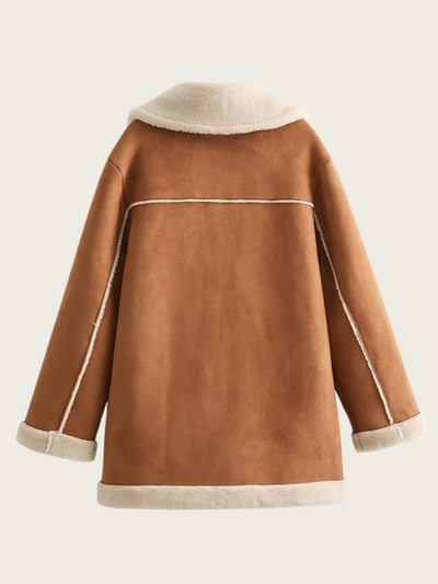 Damenmantel mit Revers und warmem Futter - Adelheid