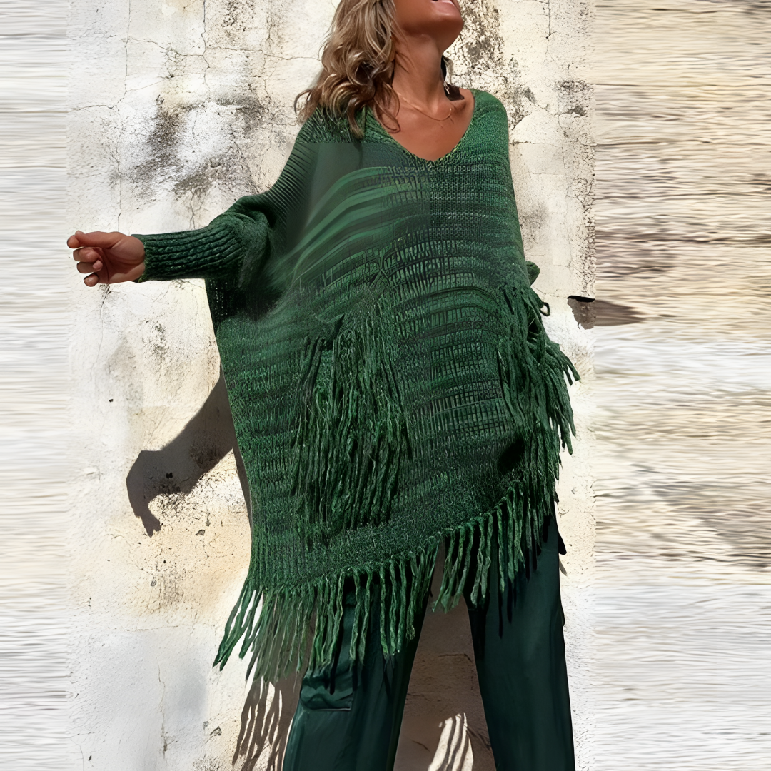 Fabienne - Fransen-Pullover im Boho-Stil