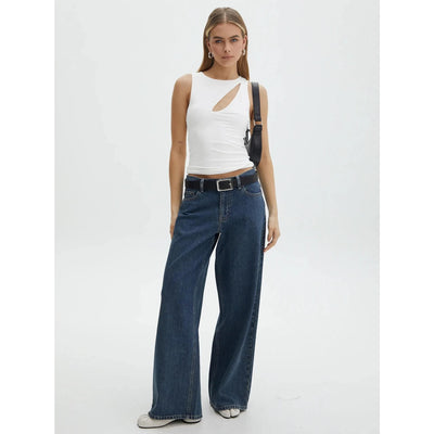 Lorea - Summer Chic Sleeveless Cut Out Knit Top for Women
