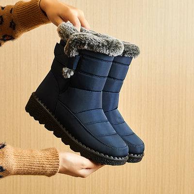 Gesteppte Damen-Winterstiefel mit Teddyfutter - Liora