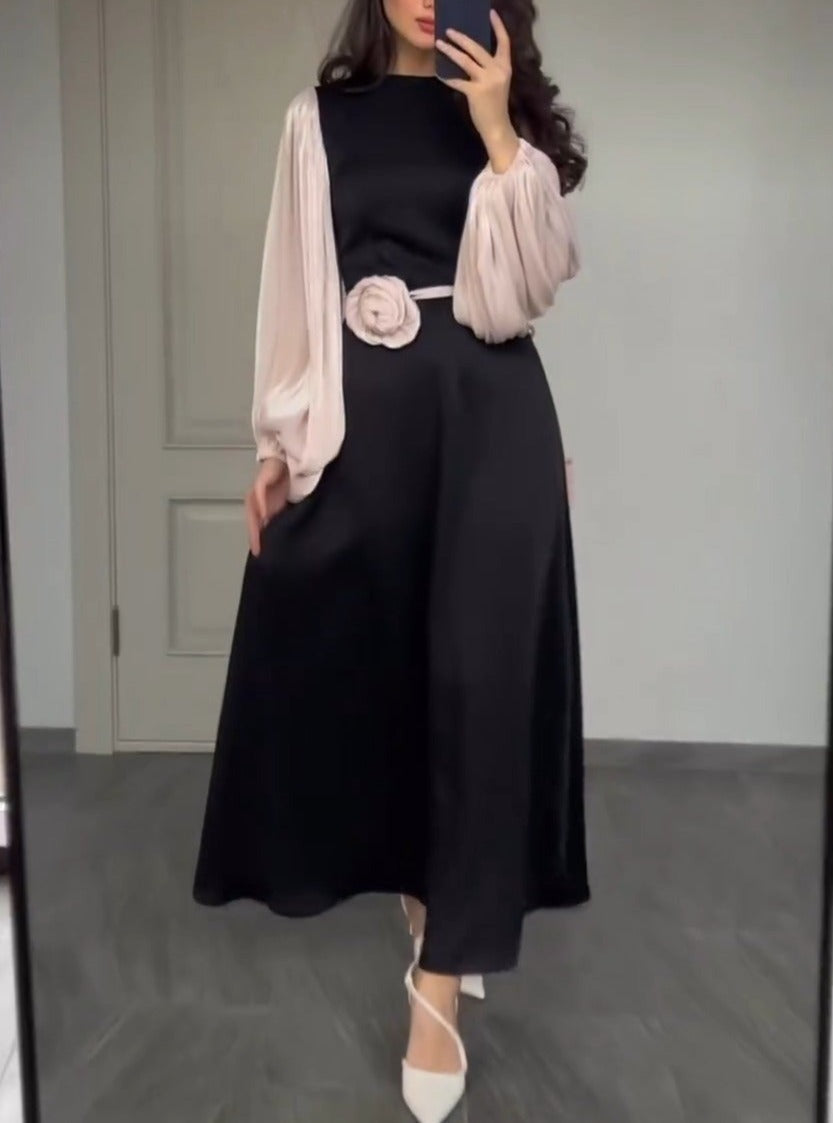 Visona - Mode Maxikleid mit Puffärmeln