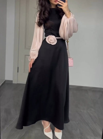 Visona - Mode Maxikleid mit Puffärmeln